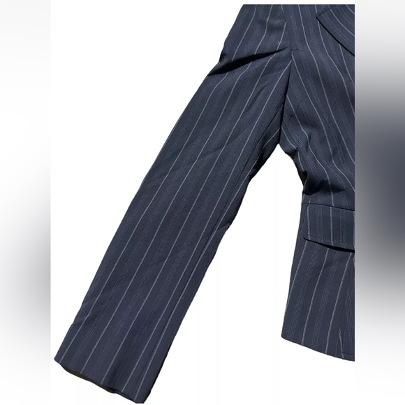 Antonio Melani - NWOT - Women's Black Pin Stripe Work Suit Jacket Tapered Sz 4 - Picture 2 of 6
